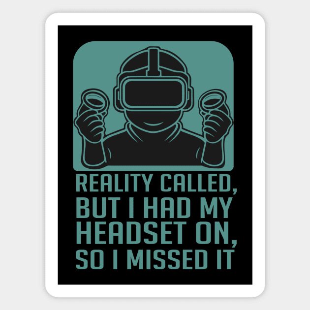 VR Gamer ,Virtual Reality headset Gamer funny Magnet by GrafiqueDynasty